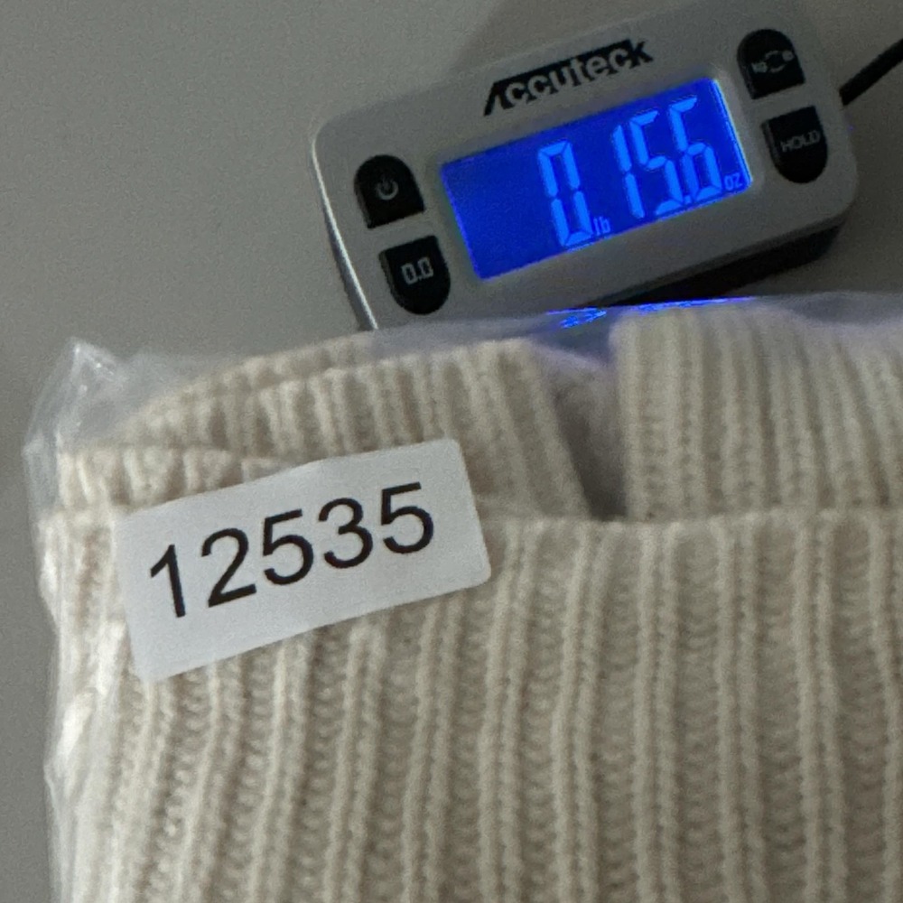 Nili Lotan Sweater Womens M White 100% Cashmere Cable Knit Crewneck Pullover - Picture 8 of 8